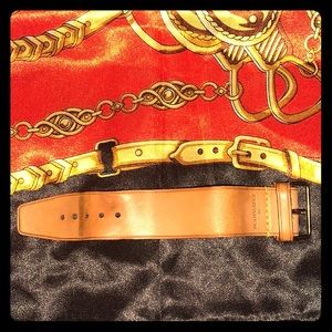 Louis Vuitton leather luggage tag/bracelet